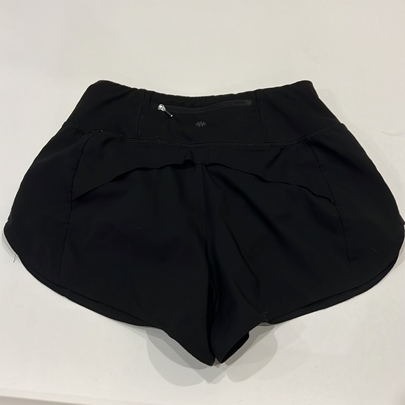 Athleta Women's Size XSBack Zipper Pocket Running Shorts Black - Picture 4 of 7